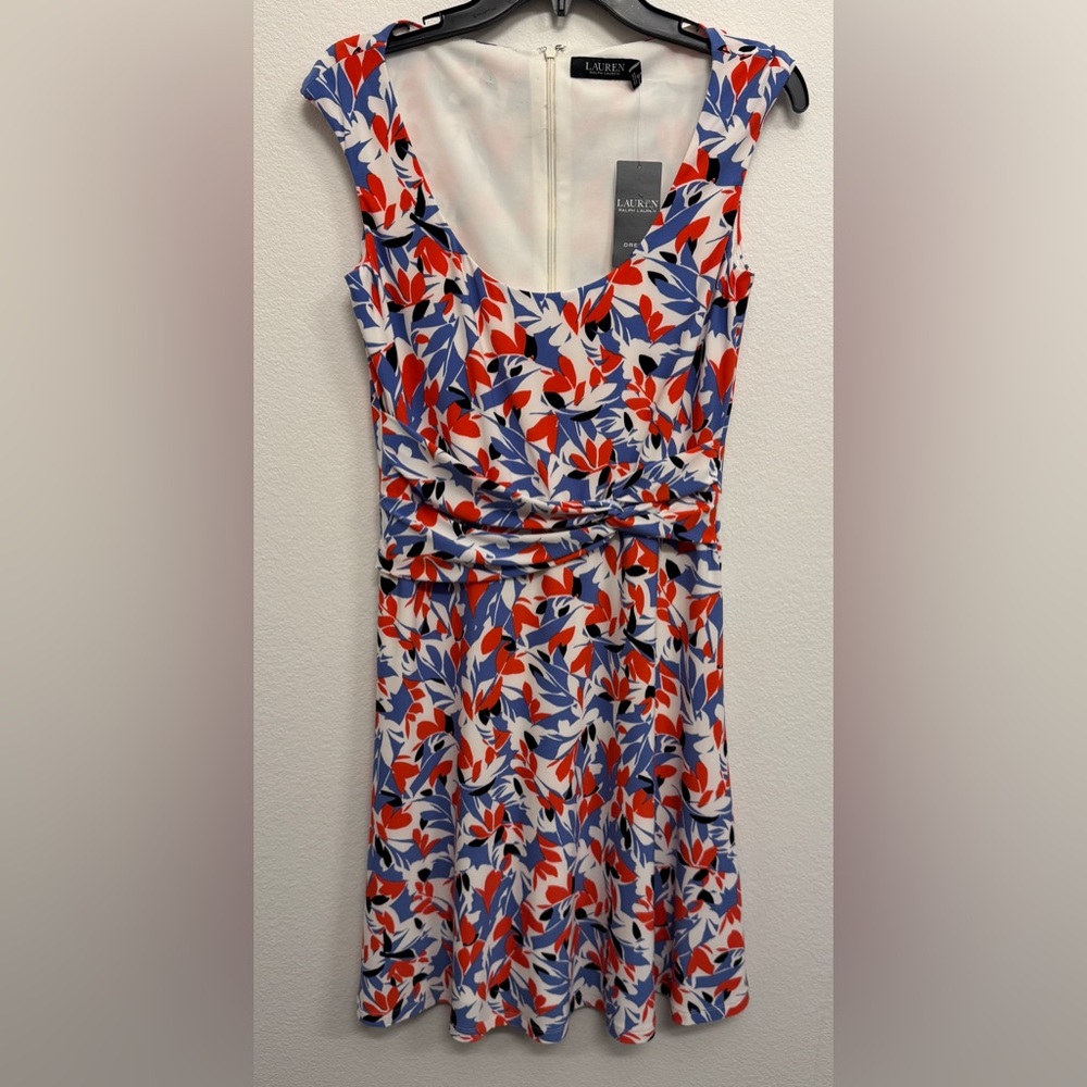 Red, Blue, & White Floral Ralph Lauren Dress